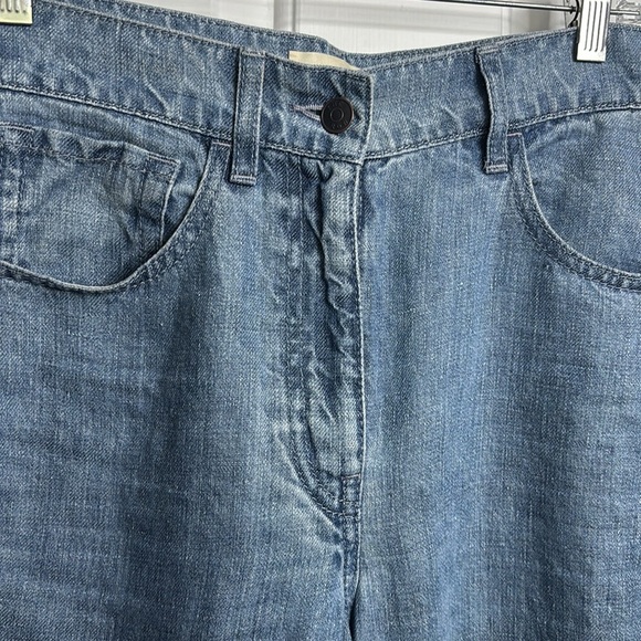 EUC THE ROW Tarley Jean 100% linen in Bleached color size 24 - Picture 3 of 11